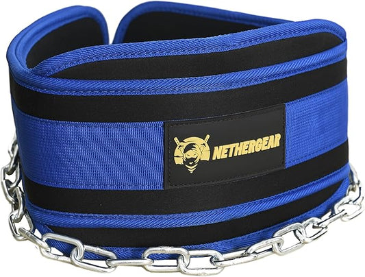 Dip Belt for Weight Lifting with 36” Heavy-Duty Steel Chain, Comfortable Neoprene & Strong Stitching, Weighted Belt Ideal for Bodybuilding, Powerlifting, Pull Ups & Squats