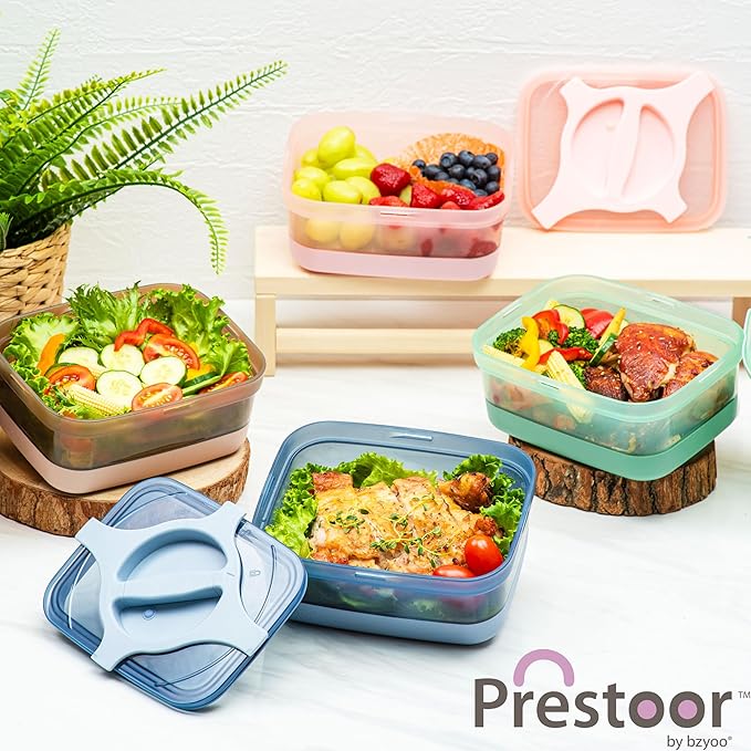 Bento Box 25.5oz 3 Cups Leakproof Salad and Meal Prep Container Twistlock Lid Reusable BPA-Free Portable Microwave and Dishwasher Safe for Work Lunch Brown