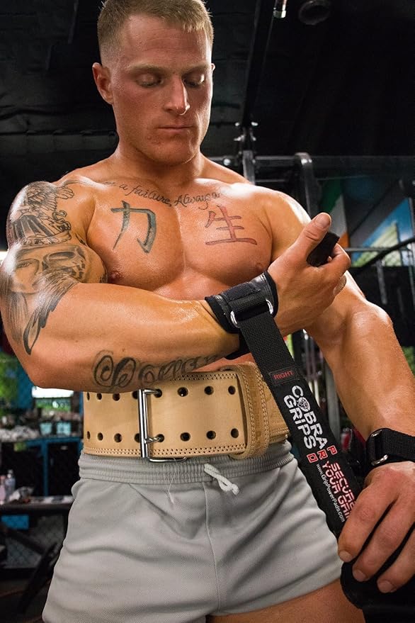 Cobra Grips PRO Weight Lifting Gloves Heavy Duty Straps Alternative Power Lifting Hooks for Deadlifts Adjustable Neoprene Padded Wrist Support Bodybuilding