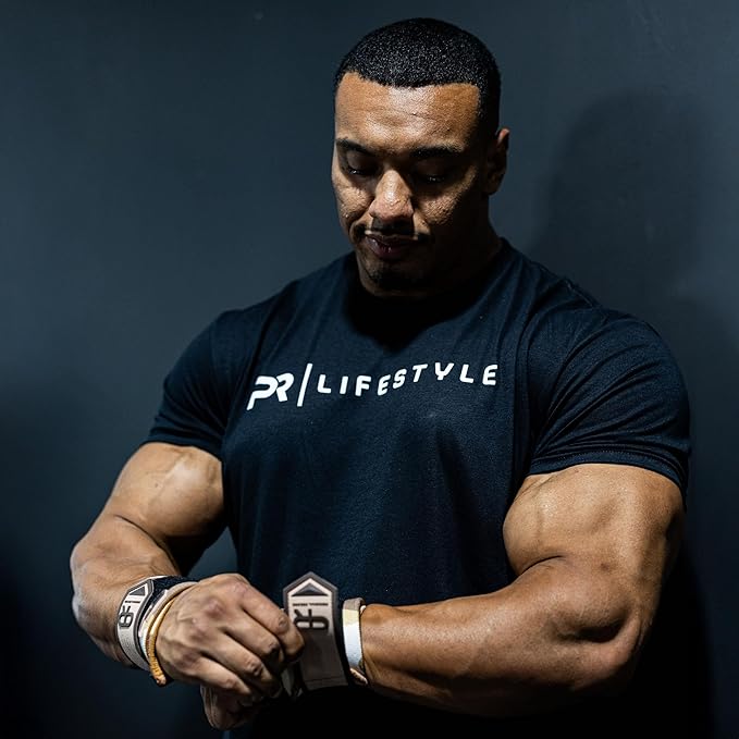 Heavy Duty Premium Wrist Wraps, More Elasticity, Reinforced Stitching, Extra Wide Strap, Strong Thumb Loop, Larry Wheels Weightlifting Wraps