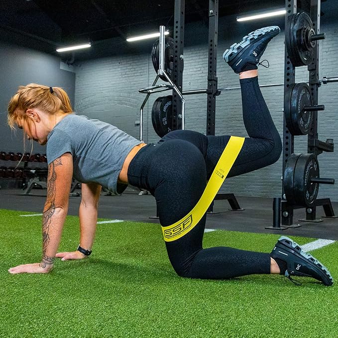 Serious Steel Fitness Fabric Mini Loop Non-Slip Resistance Band Set | Warm-Up, Physical Therapy, Glute Training, Speed and Agility Exercise Bands