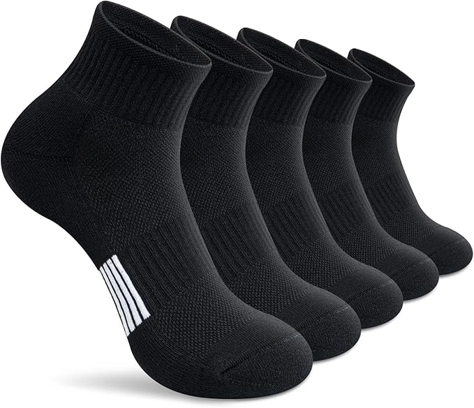 Gonii Ankle Socks Womens Athletic Thick Cushioned Running Hiking Low Cut 5-Pairs