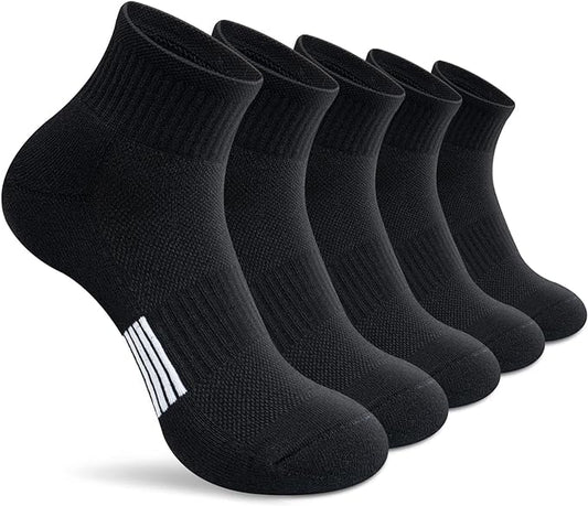 Gonii Ankle Socks Womens Athletic Thick Cushioned Running Hiking Low Cut 5-Pairs
