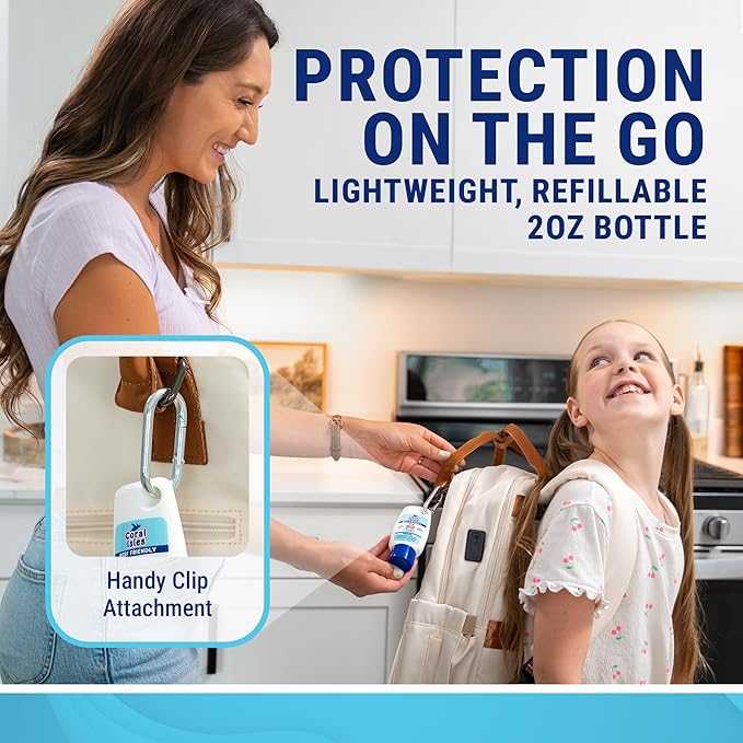 Coral Isles Sunscreen SPF 30 | Hawaii Compliant as Reef Safe | Octinoxate & Oxybenzone Free | Broad Spectrum UVA/UVB Protection | Water Resistant 80 Min. | Fragrance Free | 2 Fl Oz (Pack of 2))