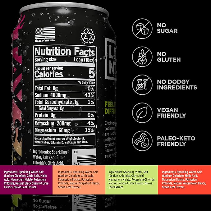 Drink LMNT Sparkling Electrolyte Drink - Variety Pack | 12-Count