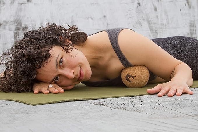 4" Large Cork Massage Ball Natural Firm Ultra-Light Eco-Friendly HIPS, Shoulders, Chest Large Massage Ball