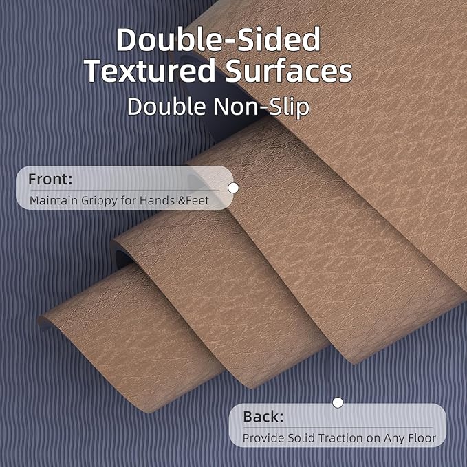 Yoga Mat Non Slip, Anti-Tear 1/4 Thick TPE Yoga Mats for Women and Men, a stylish and practical dual-tone yoga mat.72"x24" Exercise & Fitness Mat with Carrying Strap, Workout Mats for Yoga, Pilates and Floor Exercise