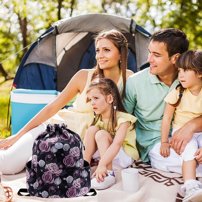 HUA ANGEL Drawstring Backpack Bag, Sport Gym Sackpack Lightweight Small Gym Bag for Men Women Pull String Sport Beach Bag