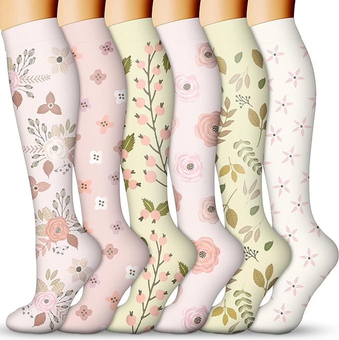 Compression Socks for Women & Men 15-20 mmHg, Best for Medical, Nursing, Running, Athletic, Varicose Veins, Travel