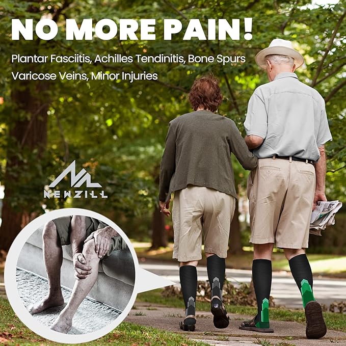 NEWZILL Medical Compression Socks for Women & Men Circulation 20-30 mmHg, Best Support for Running Athletic Cycling Nursing Travel Work and Fitness