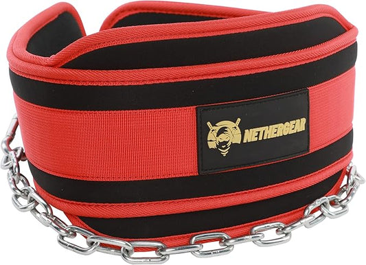Dip Belt for Weight Lifting with 36” Heavy-Duty Steel Chain, Comfortable Neoprene & Strong Stitching, Weighted Belt Ideal for Bodybuilding, Powerlifting, Pull Ups & Squats