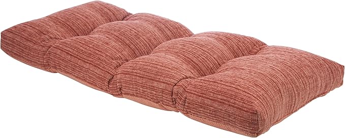 Klear Vu Corner Nook or Piano Seat Omega Non-Slip Tufted Bench Cushion for Indoor Furniture, Entryway Storage, Bay Window, 33 Inches, 20 Clay