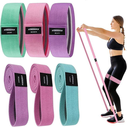 Fabric Resistance Bands for Working Out, 3 and 4 Levels Booty Bands Long Resistance Bands for Women and Men | Elastic Bands for Exercise Bands Resistance Workout Bands Resistance