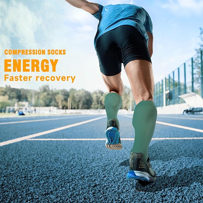 bropite Compression Socks for Women & Men Circulation-Support Knee High Socks 20-30 mmhg-Best for Running,Medical,Nurse,Travel