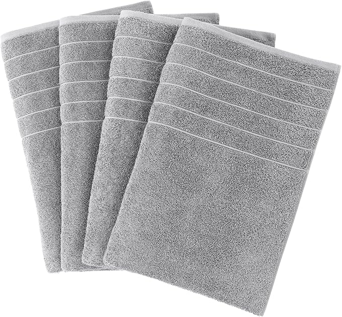 Casa Platino Bath Sheets 4 Pack (36"x 72"), 100% Ring Spun Cotton Bathroom Towels, Soft Absorbent Bath Sheet Sets, Quick Drying Towels - Ultimate Grey