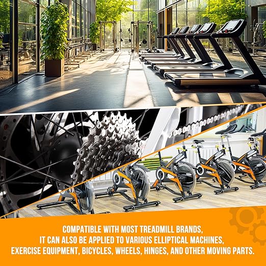 DecorRom Silicone Treadmill Lubricant - 7oz Treadmill Lube with Application Tubes, 100% Silicone Oil for Most Treadmill Lubrication - High Temperature Resistant, Non-Toxic Odorless Treadmill Oil