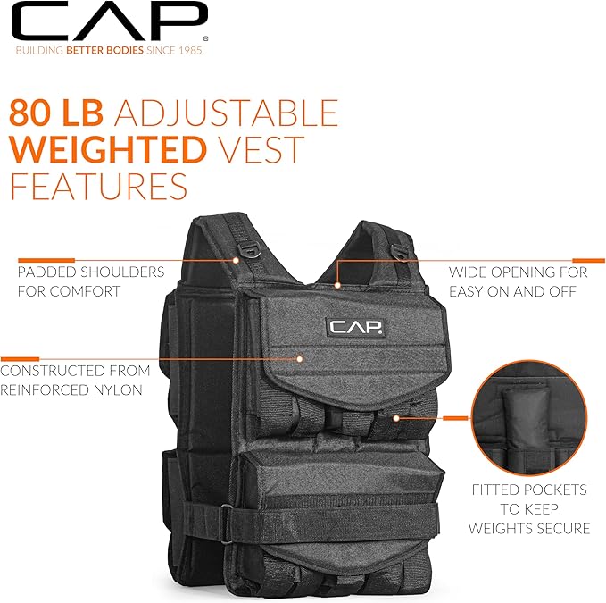 CAP Barbell Adjustable Weighted Vest | Various Sizes