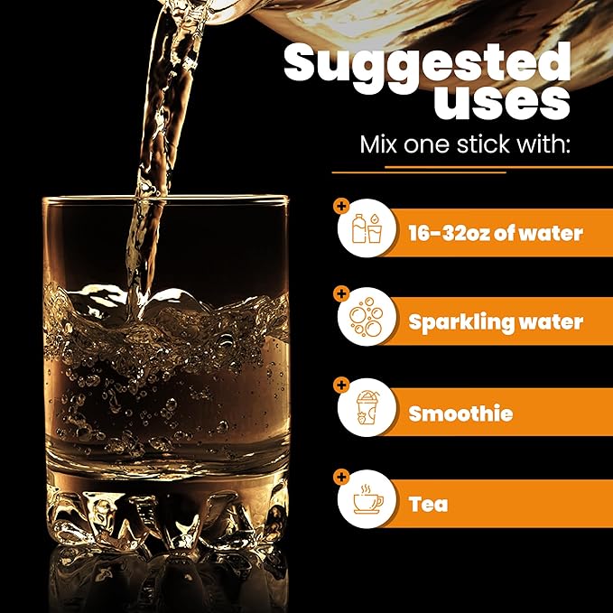 No Sugar Electrolytes Powder Packets | Keto & Fasting Salts Drink Mix | Supplements: The Key Hydration Nutrients Missing from Purified Water | Clean, Orange, Calorie Free | 30 Sticks