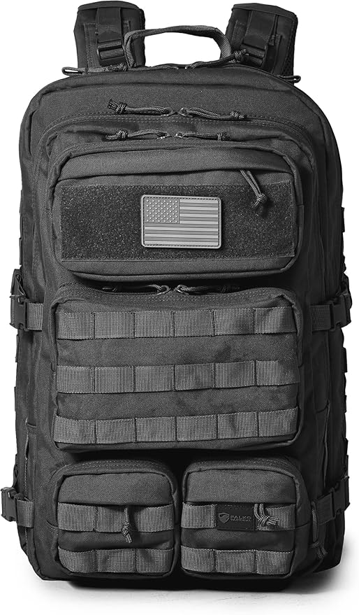 Falko Tactical Backpack 50L, 2.4x Stronger, Large Military Molle Rucksack, Heavy Duty, Work and Outdoors