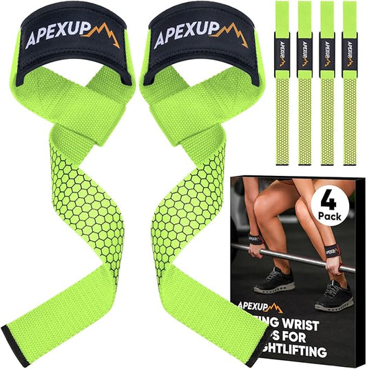 APEXUP Weight Lifting Straps for Weightlifting, Lifting Wrist Straps Gym, Deadlift Strap, Anti Slip Silicone Weightlifting Strap Men Women Powerlifting, Strength Training