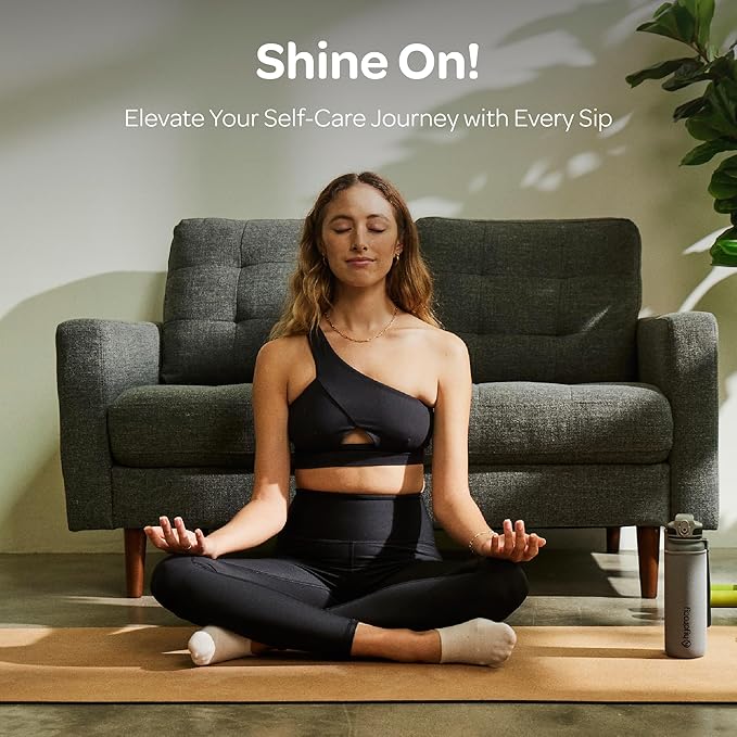 Hydracy Water Bottle with Time Marker -Large BPA Free Water Bottle & No Sweat Sleeve -Leak Proof Gym Bottle with Fruit Infuser Strainer & Times to Drink -Ideal for Fitness Sports & Outdoors