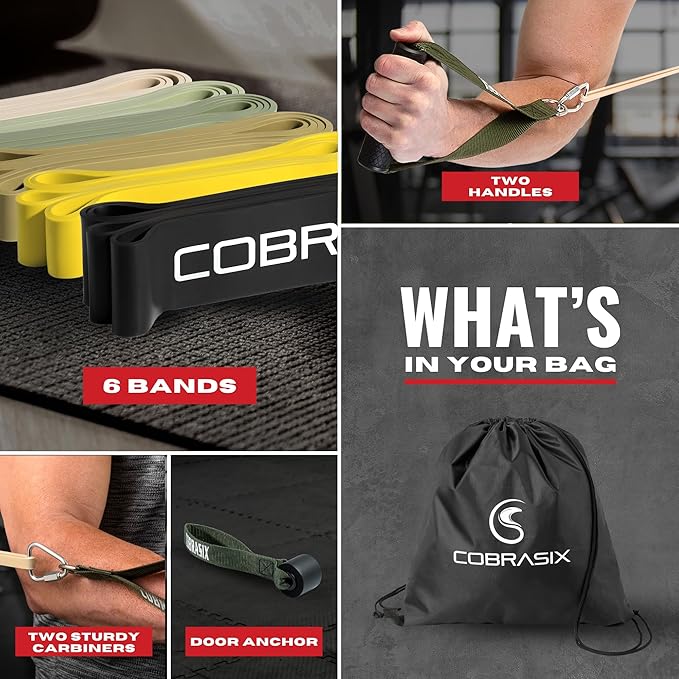 Resistance Bands for Working Out Men and Women | Resistance Bands for at Home Workouts, Powerlifting, Stretching, WOD, Strength Training and Pull Ups