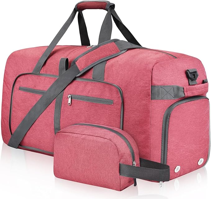 Felipe Varela Duffle Bag with Shoes Compartment and Adjustable Strap,Foldable Travel Duffel Bags for Men Women,Waterproof Duffel Bags