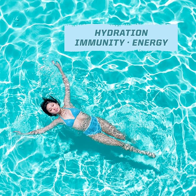 Electrolyte Powder Hydration Packets Powder B12 Elderberry | Coconut Berry Flavored 18 Stick Packs Box | Vegan and Plant-Based Sugar Free