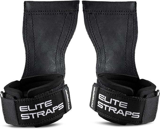Fitgriff® Elite Straps - Lifting Wrist Straps (Rubber Grips) for Weightlifting, Gym, Workout, Deadlift - Anti-Slip Revolution for Men and Women
