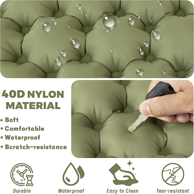 EULANT Lightweight Inflatable Seat Cushion Waterproof Air Cushion,Portable Travel Cushion Suitable for Camping Hiking Climbing Bleacher, Home and Office