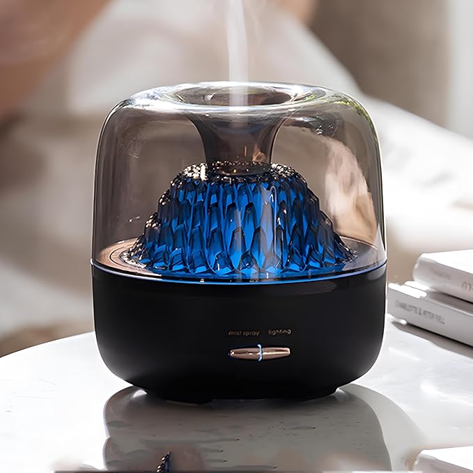 Essential Oil Diffuser,Portable Humidifier with Cool Mist, 7 Colors Night Light, and Auto Shut-Off,Perfect for Home, Office, and Yoga (Black)