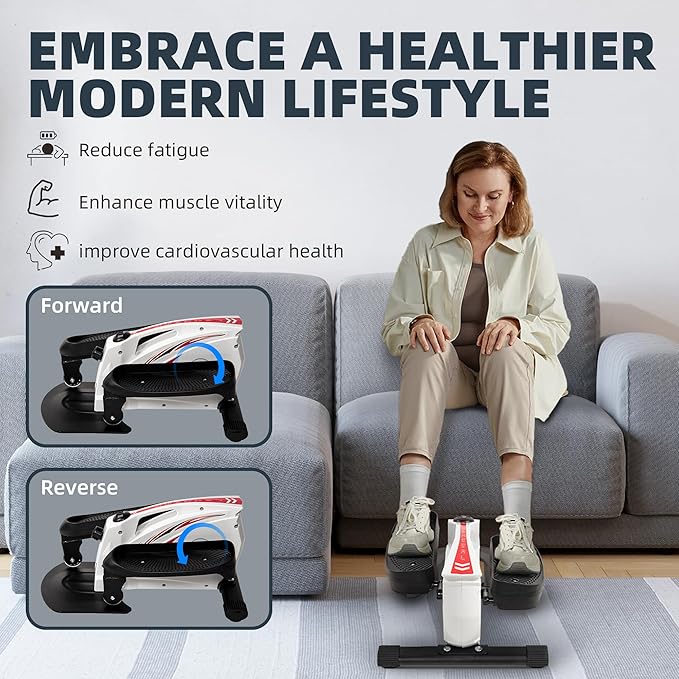 Fitvids Steppers for Exercise, Stair Steeper with Resistance Bands, Portable Stepper Capable of Full-Body Exercise, Low Noise and Smooth, Bear 300 lbs