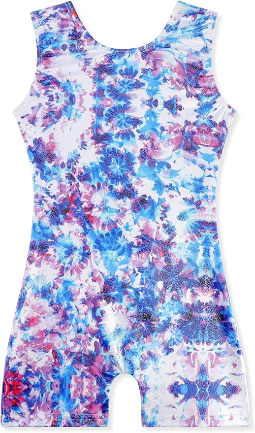 EQSJIU Leotards for Girls Gymnastics Sleeveless Sparkly Toddler Tumbling Outfits Dance Clothes Biketards for Kids 1-10 Years