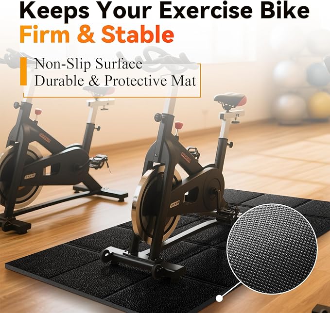 Treadmill Mat for Hardwood & Carpet Floors, 79 × 39.4, 71×31.5, Non-Slip Mat Under Treamills, 1/4 Thick, Floor Protection for Home Gym