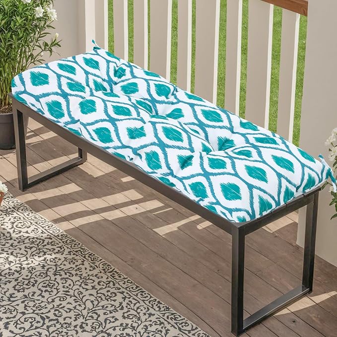 Outdoor Bench Cushion Waterproof, Tufted Bench Seat Cushion 42 x 15 Inch, Patio Wicker Indoor Seat Pads for Outside Garden Patio Balcony