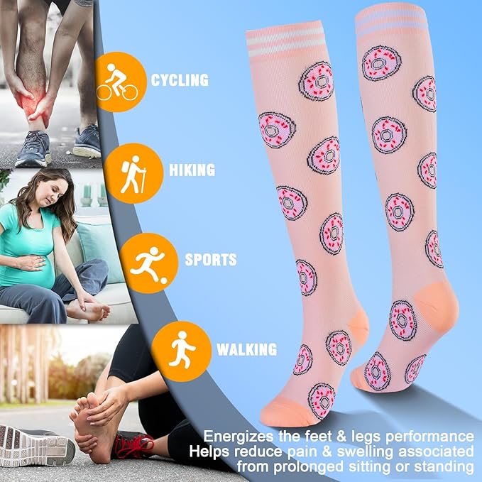 bropite Compression Socks for Women & Men Circulation-Support Knee High Socks 20-30 mmhg-Best for Running,Medical,Nurse,Travel