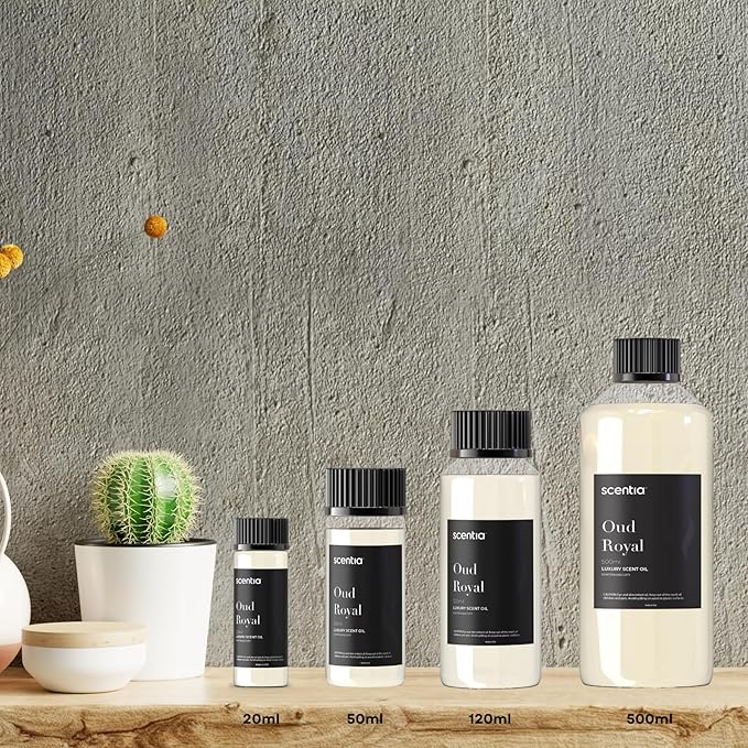 Oud Royal Fragrance Oil Inspired by TF's Oud Wood Perfume, Refill Diffuser Oil, Perfume Dupe, Aromatherapy Essential Oil Fragrance Set for Cold Diffusers, Candle Making | 500ml, 16.9Fl Oz