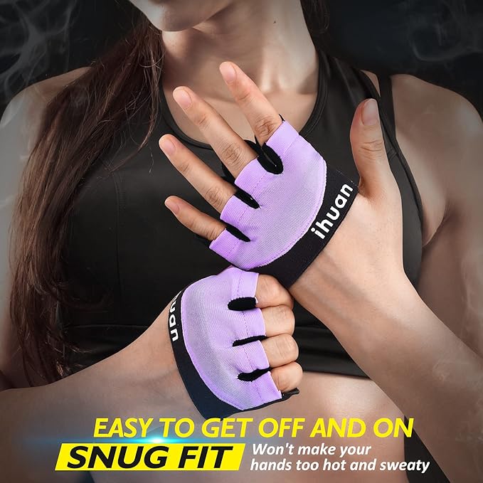ihuan New Weight Lifting Gym Workout Gloves Men & Women, Great for Weightlifting, Exercise, Training, Fitness