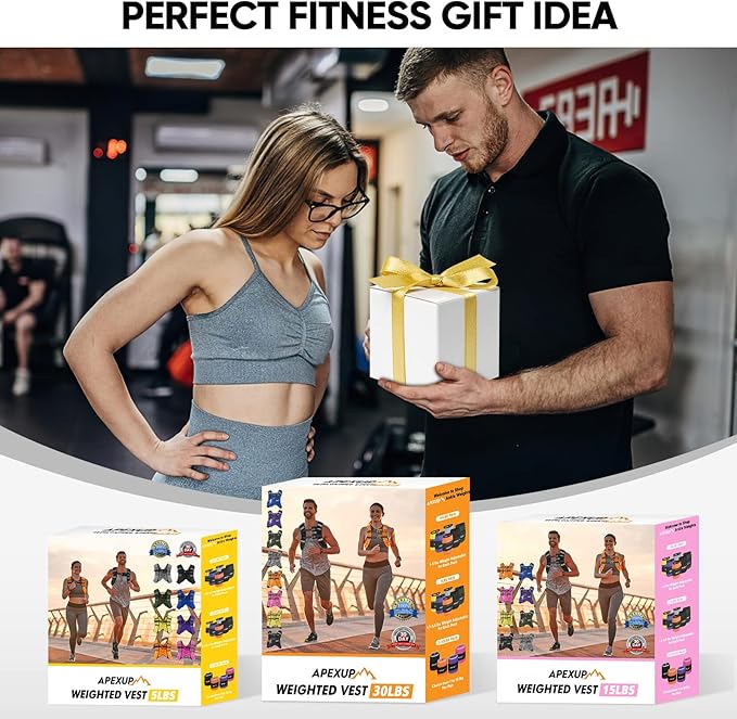 APEXUP Weighted Vest Men Women, Weight Vest for Women Workout Equipment for Strength Training Running
