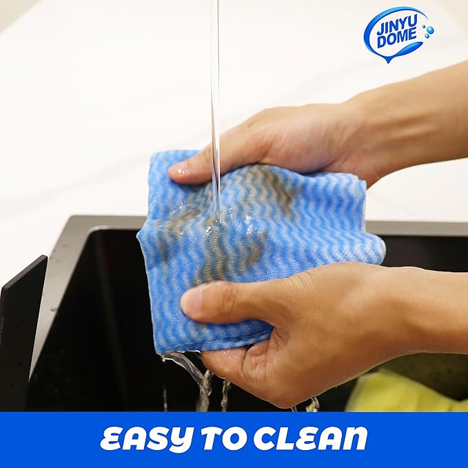 Handi Wipes Reusable Cloths, Blue Disposable Kitchen Cleaning Towel Roll, Heavy Duty J Cloth,100 Count