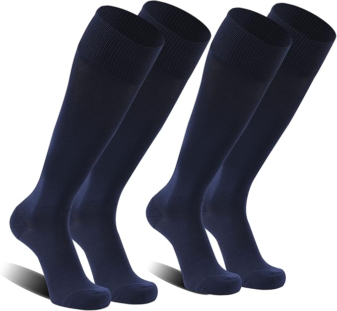 FOOTPLUS Baseball Softball Socks, Unisex Over Knee High Solid Sports Rugby Soccer Homecoming Socks