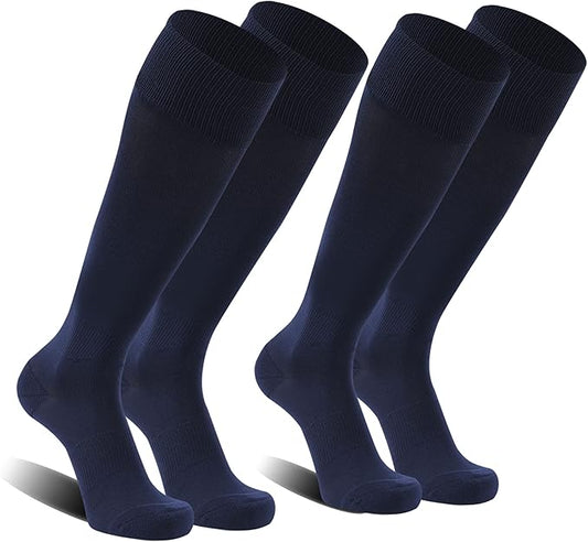 FOOTPLUS Baseball Softball Socks, Unisex Over Knee High Solid Sports Rugby Soccer Homecoming Socks