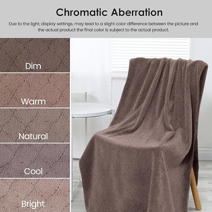 JML Microfiber Bath Towels, Oversized, Ultra Soft, Super Absorbent and Fast Drying, No Fading Large Bathroom Towel Set for Sport, Travel, Fitness (Coral Fleece - Chocolate, 30 in x 60 in)