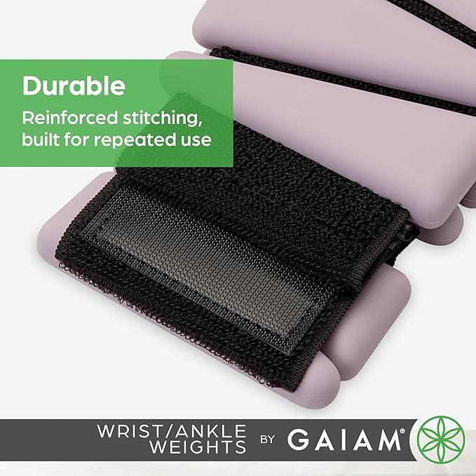 Gaiam Wrist and Ankle Weights, Wearable Bracelet to Strengthen