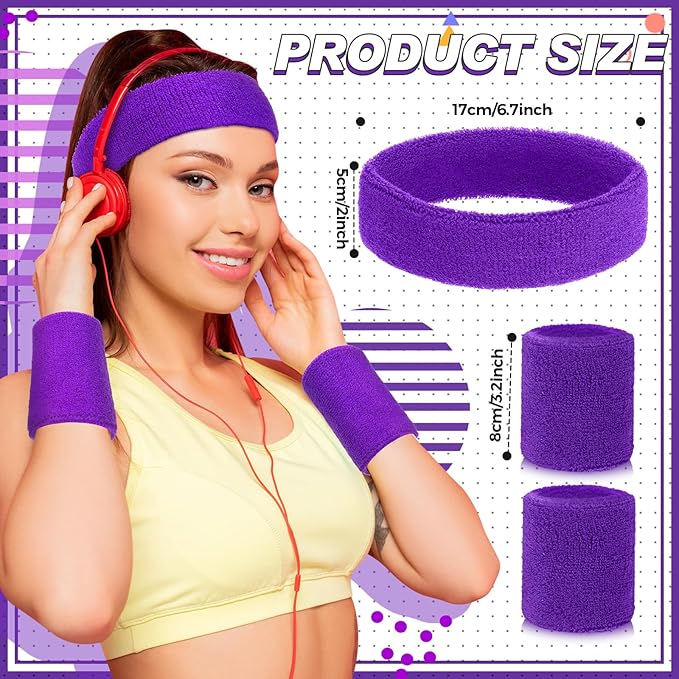 Tarpop 80s Neon Women Slouch Socks 90s Headbands Wristbands Fanny Pack Leg Warmers Sweatbands Waist Bag Women Party Costume