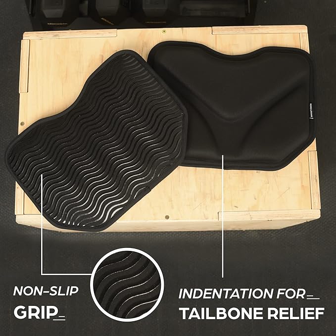 Rowing Machine Seat Cushion Compatible with Concept 2 Rower- Gel Seat Pad Also Compatible with Hydrow, Peloton and More Rowing Machines - Ideal Rower Accessories