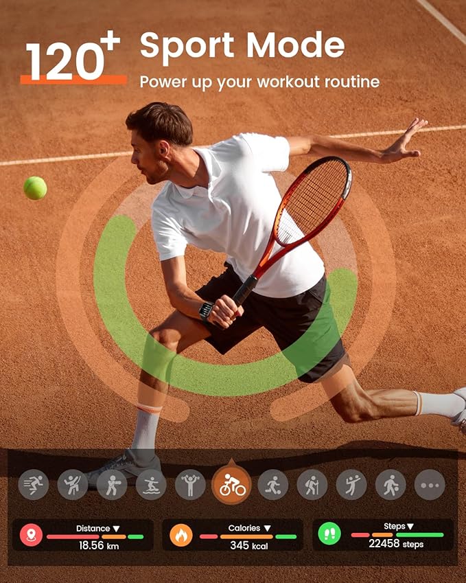 Smart Watches for Women Fitness Tracker: 1.85" Smartwatch with 30 Day+Battery Life Make/Answer Call Sleep Heart Rate SpO2 Monitor IP68 Waterproof 120+Sport Mode Watch for Android iPhone Samsung Black