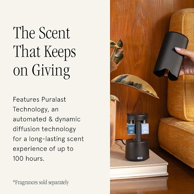 Pura Plus Smart Home Fragrance Diffuser for Large Spaces - Adjust Scent Intensity, Set Schedules & Timers, and More in Pura App - Fragrances Sold Separately - Black