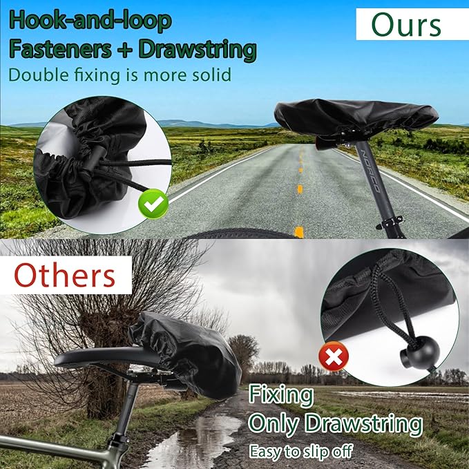 New Bicycle Seat Cushion Waterproof UV Protection Unisex for Gym Bike Mountain Bike Road Bike with Protective Lock Durable Rain Dustproof Cover