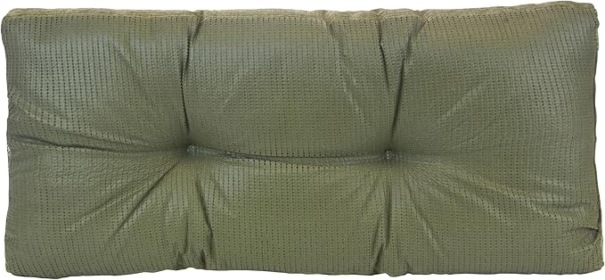 Klear Vu The Gripper Omega Non-Slip Tufted Bench Cushion for Indoor Furniture, Entryway Storage, Bay Window, Corner Nook or Piano Seat, 30 Inches, 11 Green